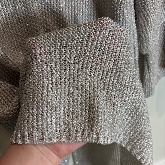 Anthropologie Muche et Muchette Marbella Kimono Silver Shimmer One Size - Picture 8 of 8